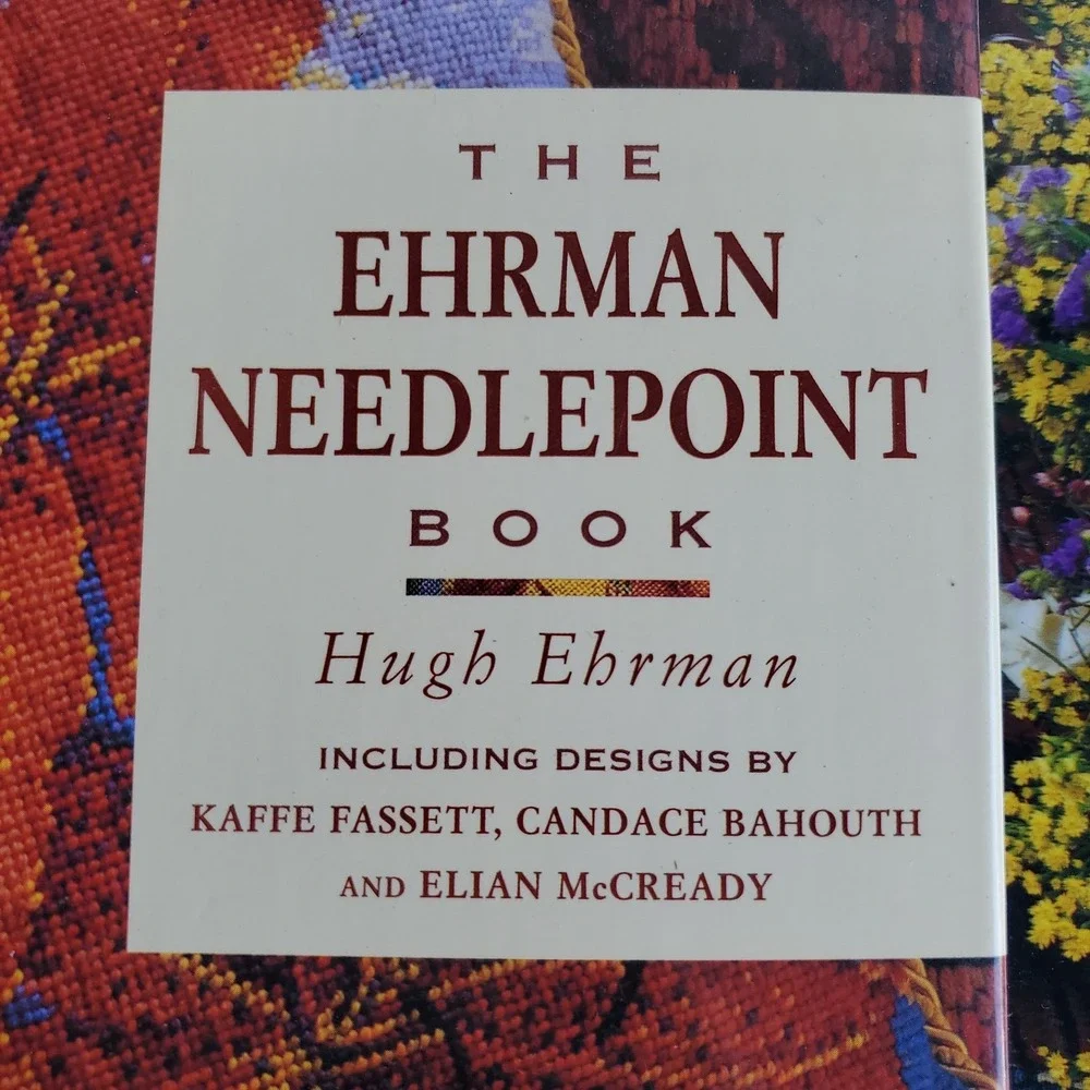 Group Of 4 Vintage Needlepoint Books For Needlework Includes Pattern Ehrman